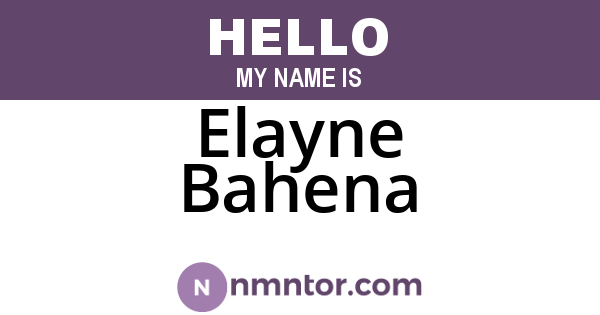 Elayne Bahena