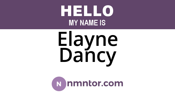 Elayne Dancy