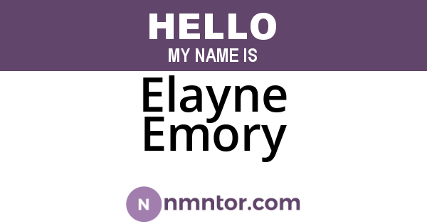 Elayne Emory