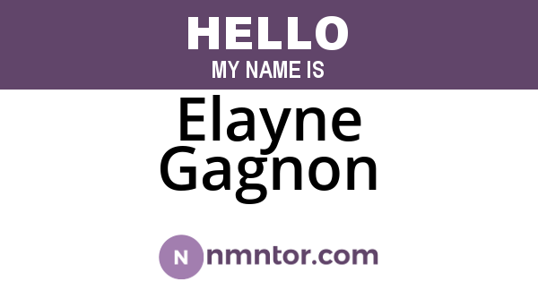 Elayne Gagnon
