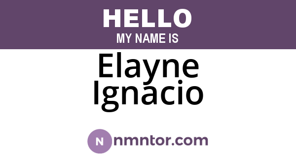 Elayne Ignacio