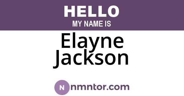 Elayne Jackson