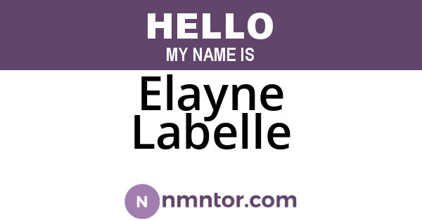 Elayne Labelle