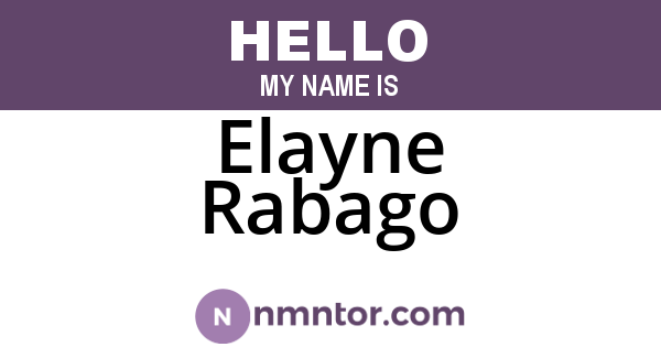 Elayne Rabago