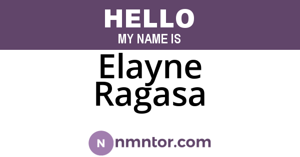 Elayne Ragasa