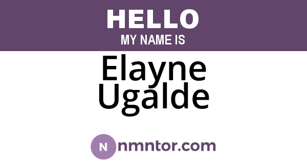 Elayne Ugalde