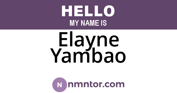 Elayne Yambao