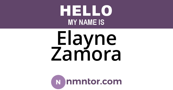 Elayne Zamora