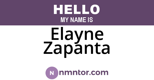 Elayne Zapanta