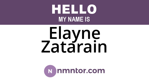 Elayne Zatarain