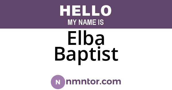 Elba Baptist