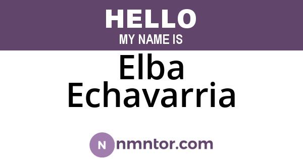 Elba Echavarria