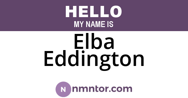 Elba Eddington