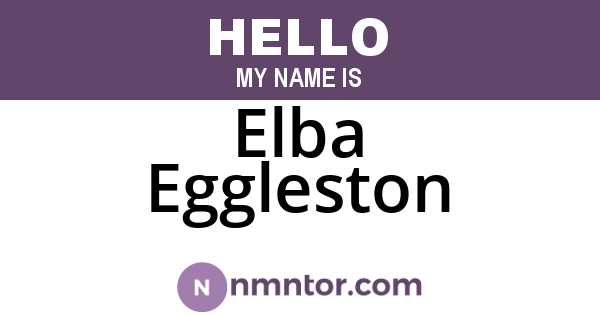 Elba Eggleston