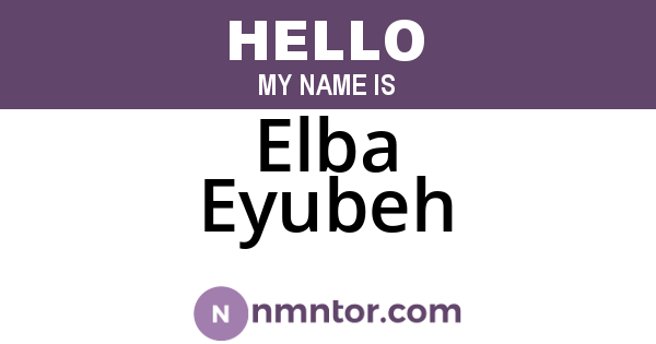 Elba Eyubeh