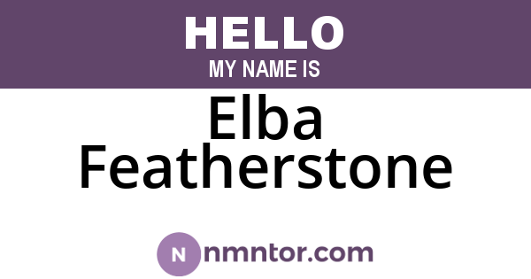 Elba Featherstone