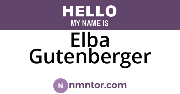 Elba Gutenberger