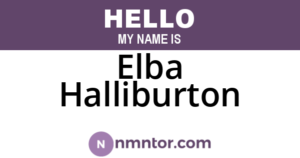 Elba Halliburton