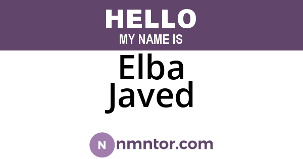Elba Javed