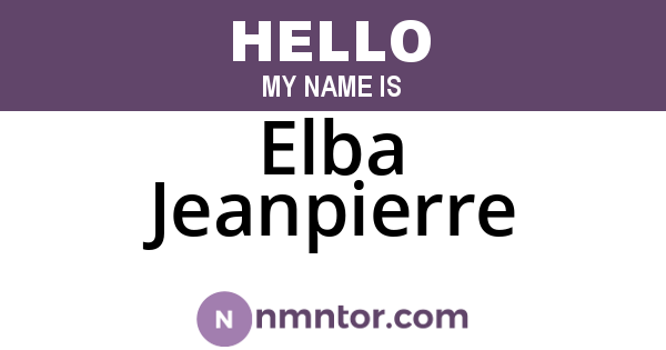 Elba Jeanpierre