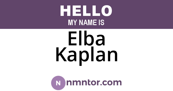 Elba Kaplan