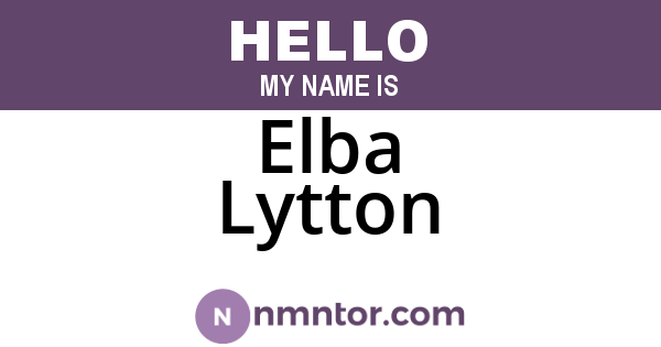 Elba Lytton