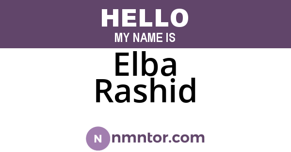 Elba Rashid