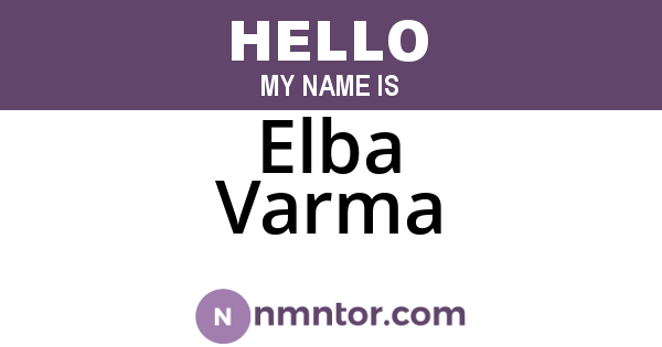 Elba Varma