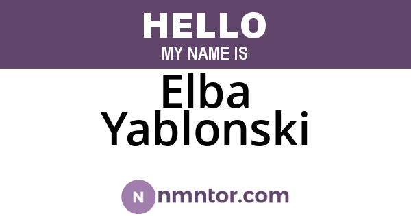 Elba Yablonski