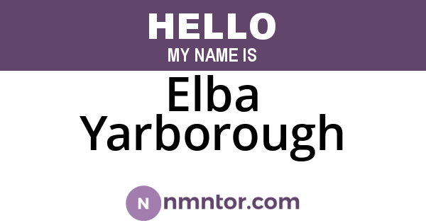 Elba Yarborough