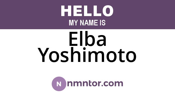 Elba Yoshimoto
