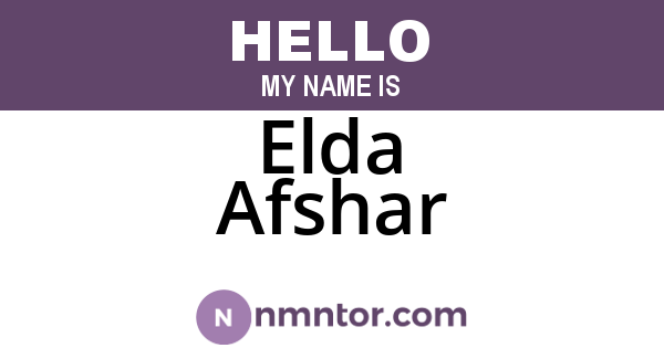Elda Afshar