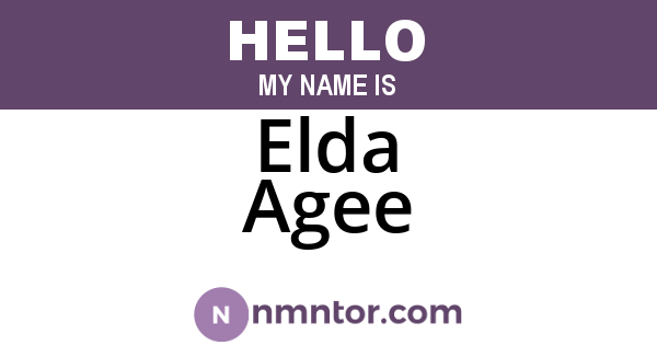 Elda Agee