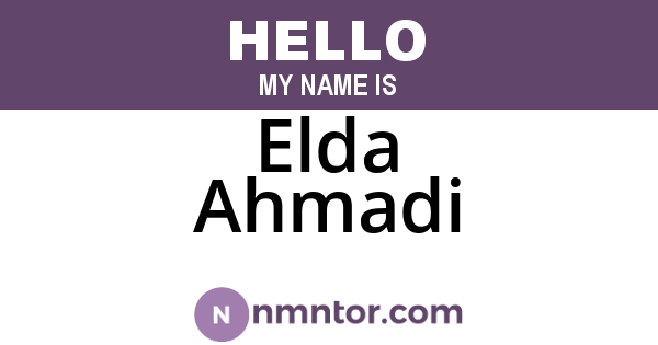 Elda Ahmadi