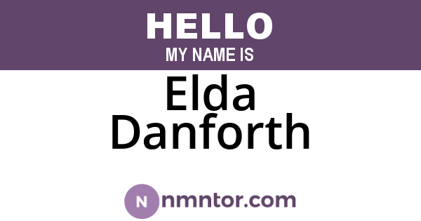 Elda Danforth
