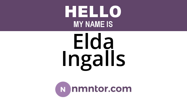 Elda Ingalls
