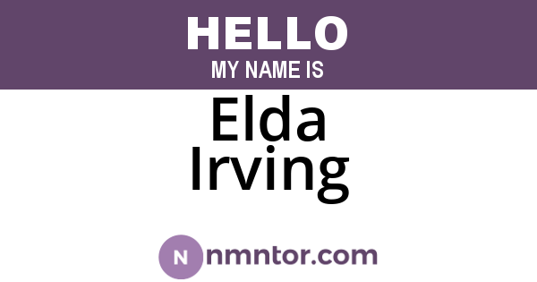 Elda Irving