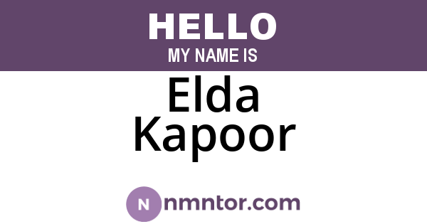 Elda Kapoor