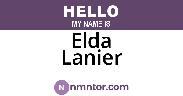 Elda Lanier
