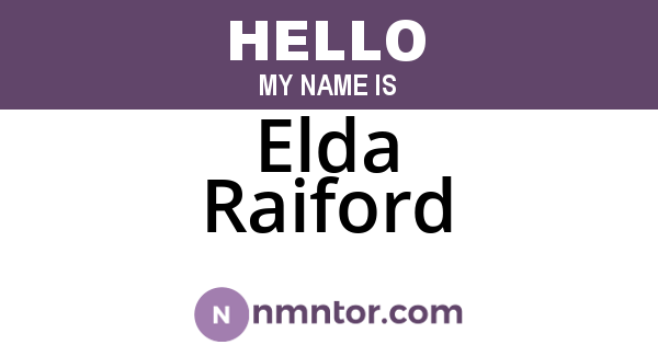 Elda Raiford
