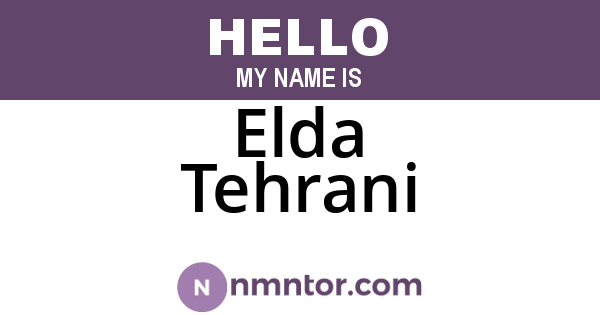 Elda Tehrani