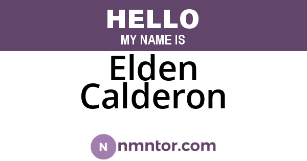 Elden Calderon