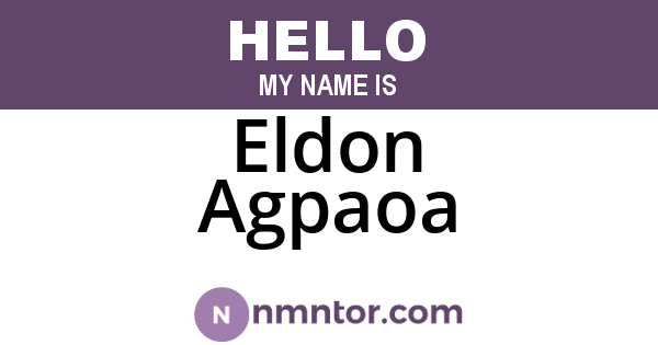 Eldon Agpaoa