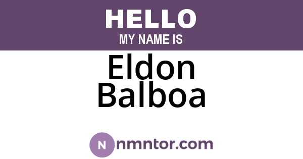 Eldon Balboa