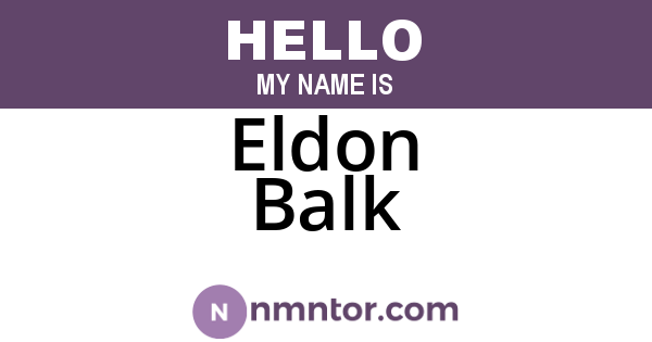 Eldon Balk