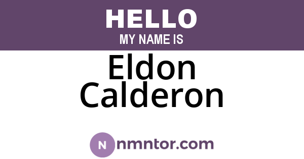 Eldon Calderon