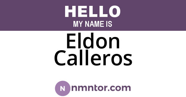 Eldon Calleros