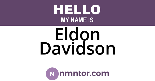 Eldon Davidson