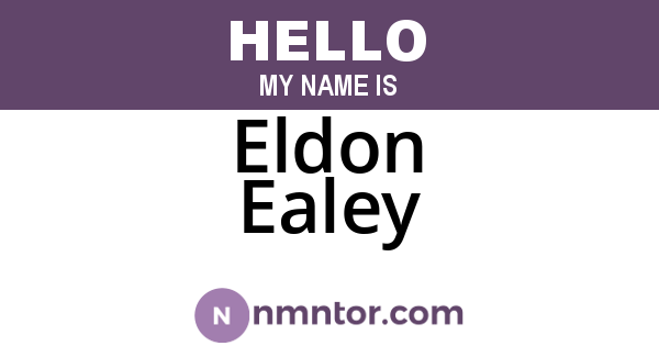 Eldon Ealey