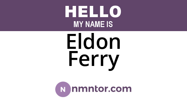 Eldon Ferry